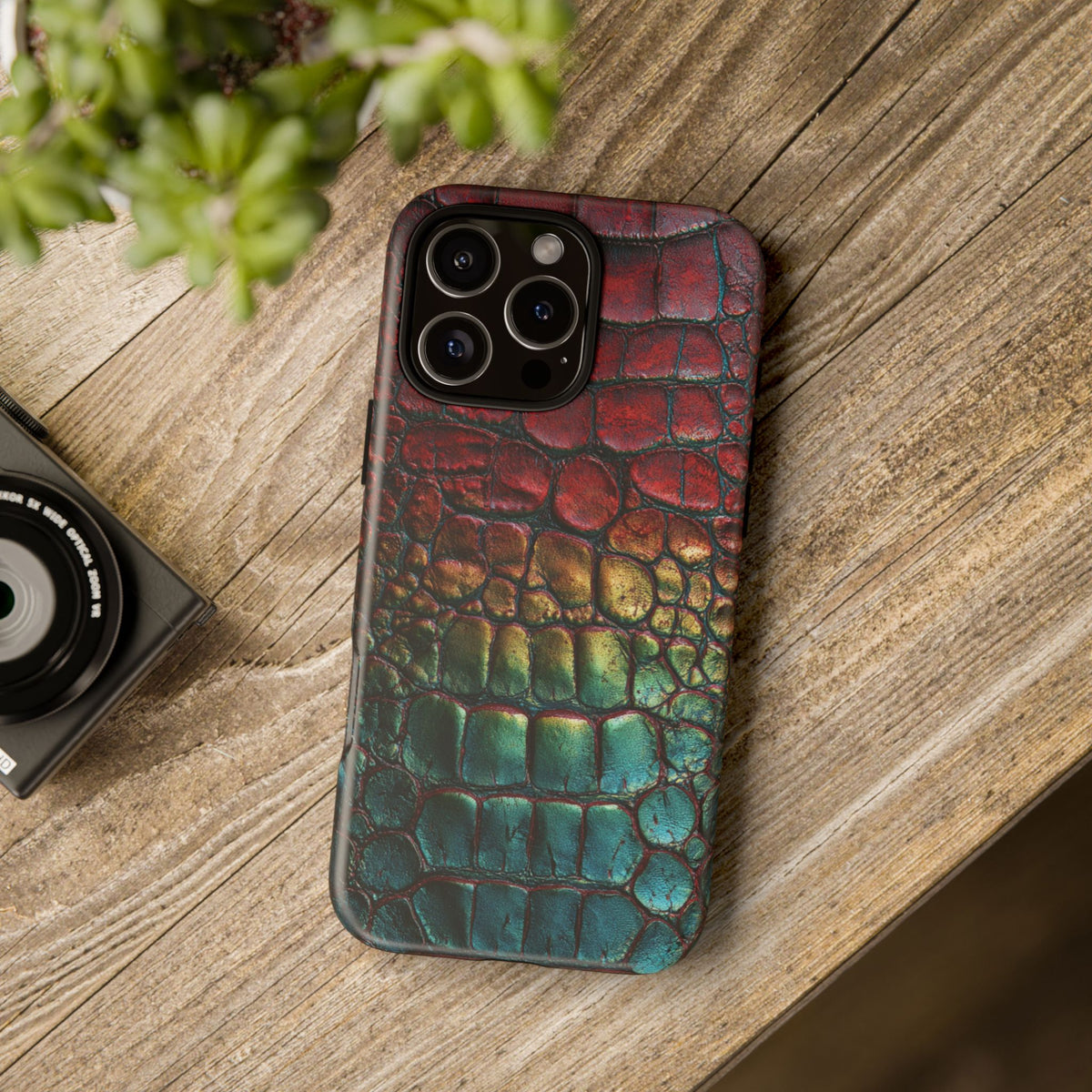 Red, Yellow, Blue Crocodile Skin