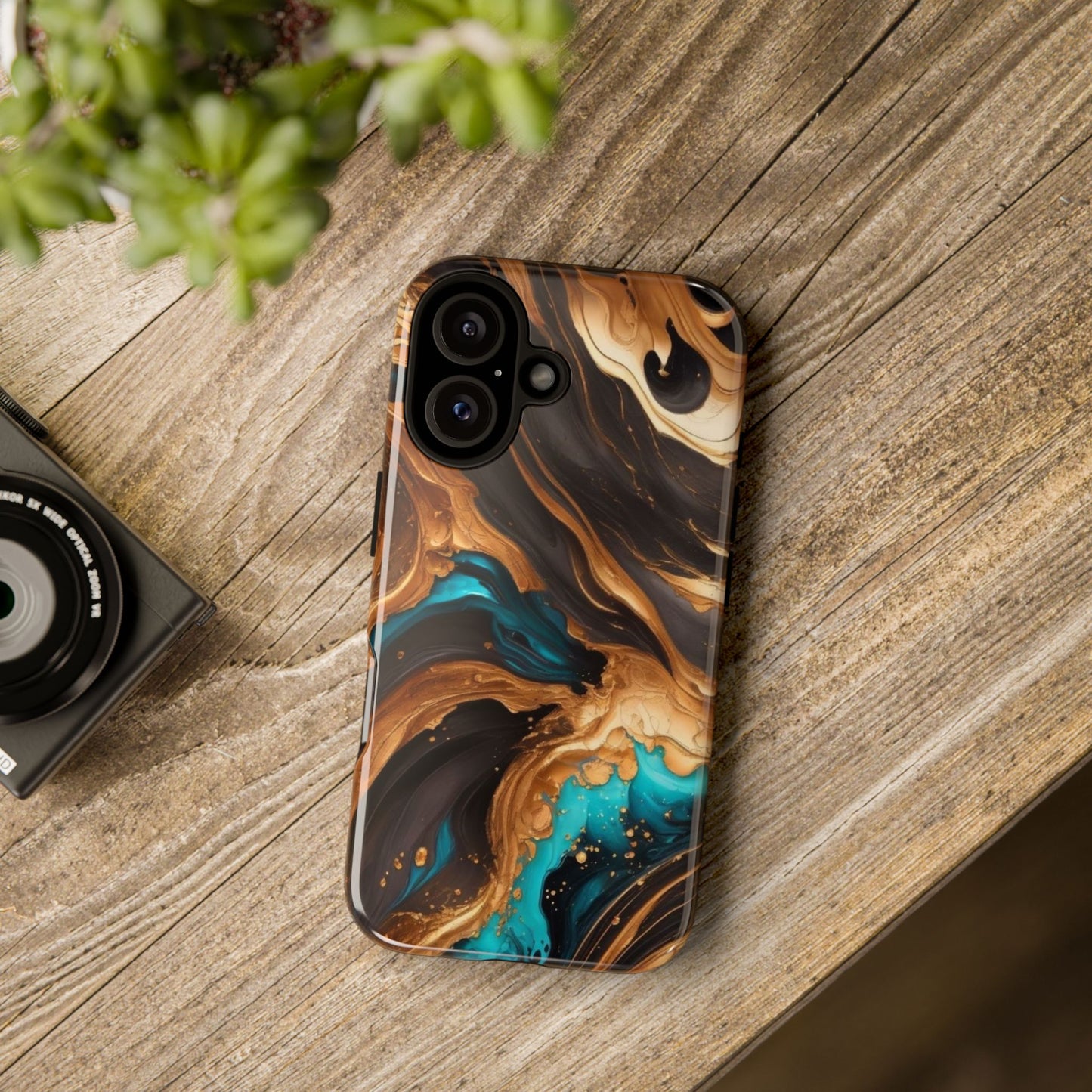 Metallic Swirls (iPhone X - iPhone 17 Pro Max) [TOUGH CASE]