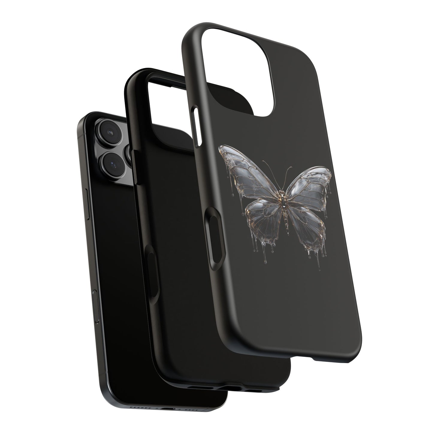 Metallic Butterfly (iPhone X - iPhone 17 Pro Max) [TOUGH CASE]