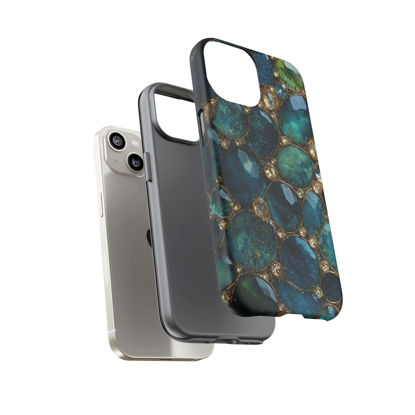 Blue Gemstones (iPhone Pro Max - iPhone X) [Tough Case]