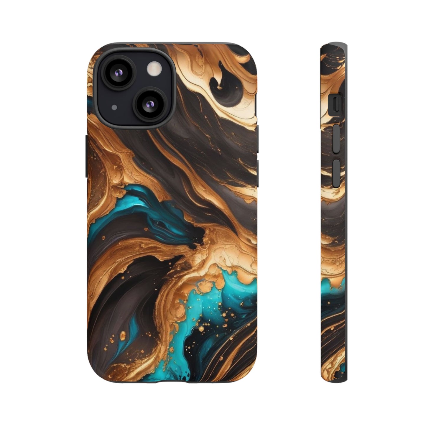 Metallic Swirls (iPhone X - iPhone 17 Pro Max) [TOUGH CASE]
