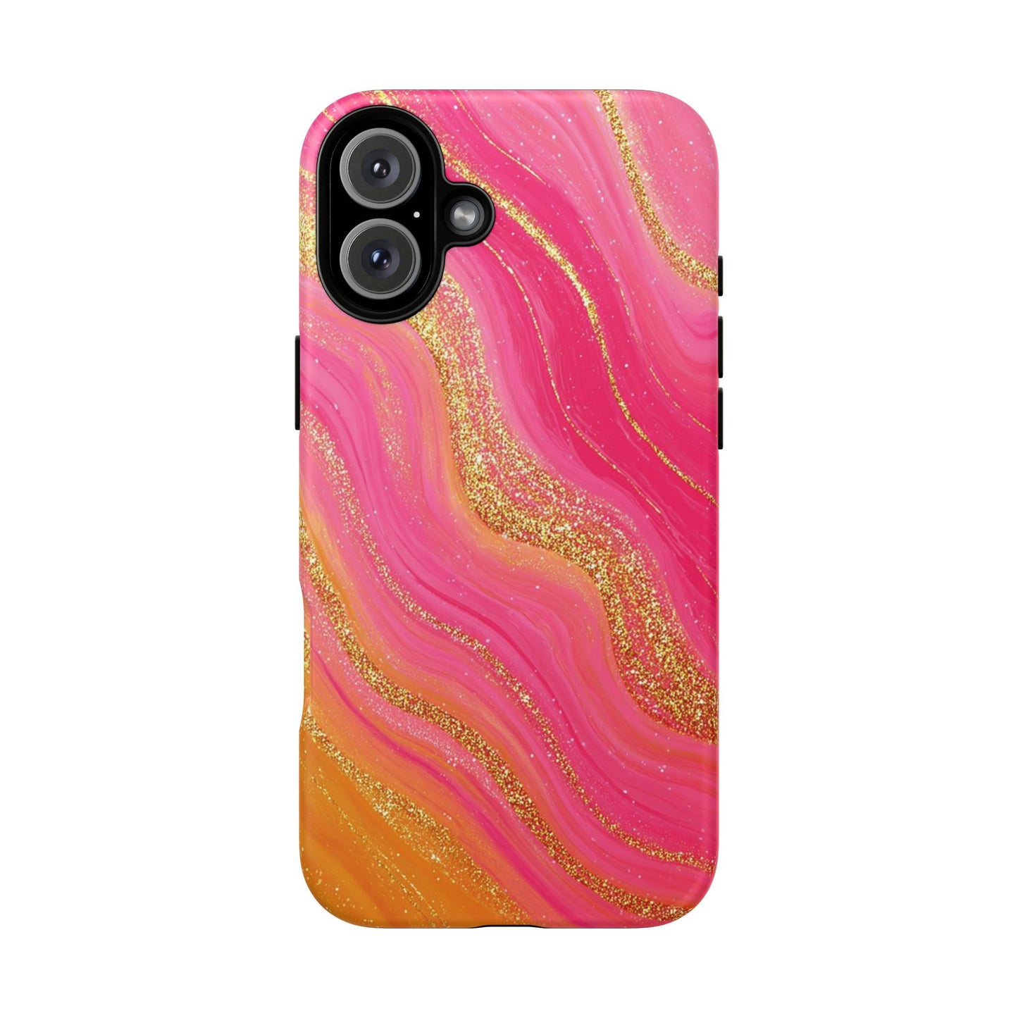 Pink and Glitter Gold Marble [TOUGH CASE]