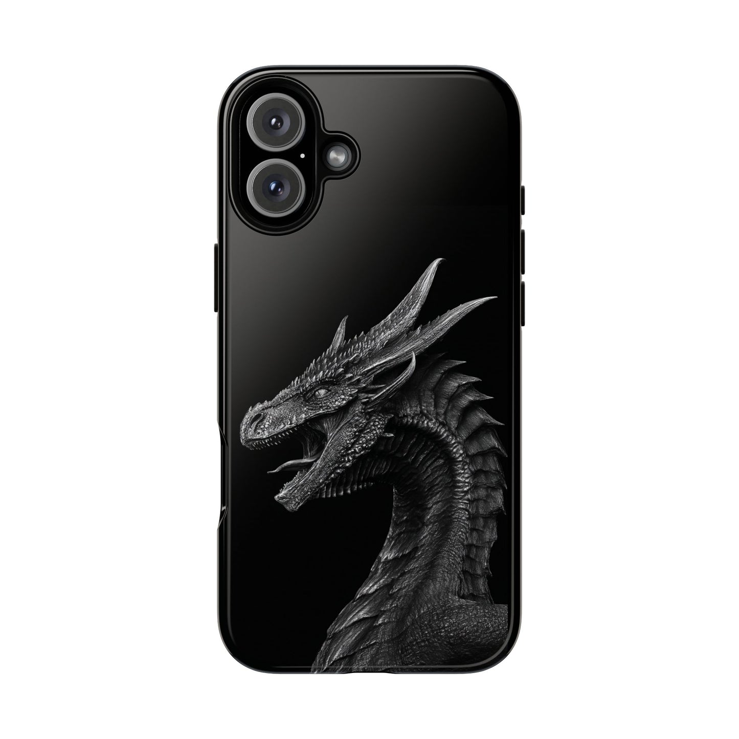 Black & White Dragon (iPhone X - iPhone 17 Pro Max) [TOUGH CASE]