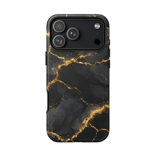 Black & Gold Marble [TOUGH CASE]