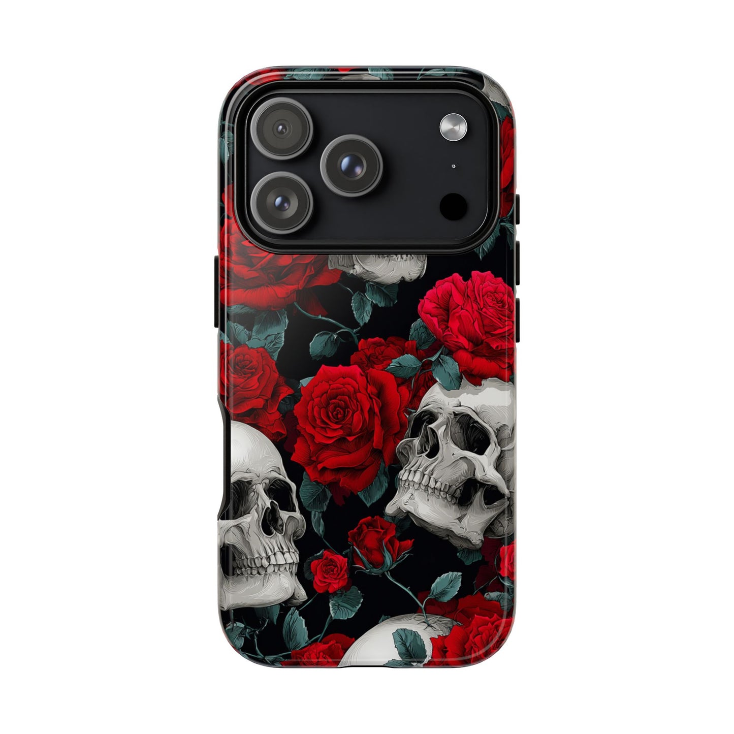 LOW STOCK Skull & Red Roses [TOUGH CASE]