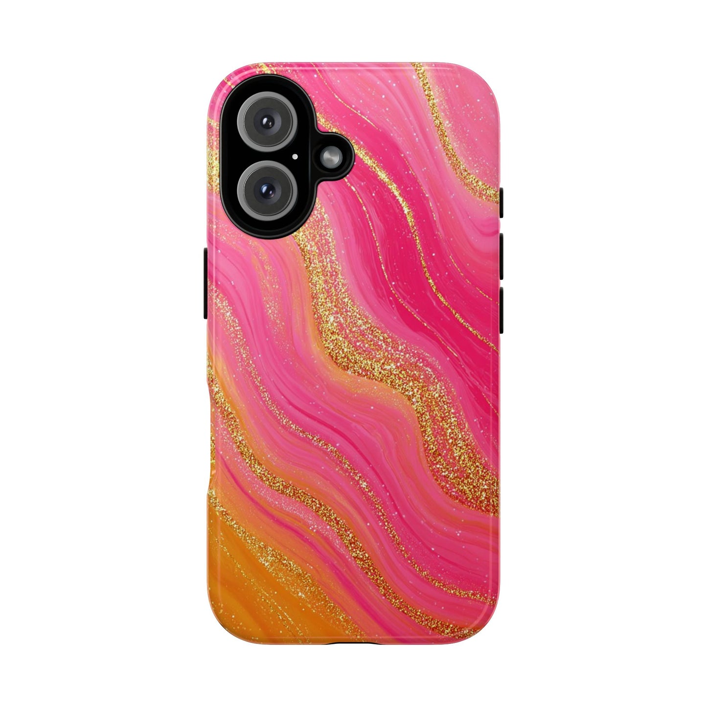 Pink and Glitter Gold Marble [TOUGH CASE]