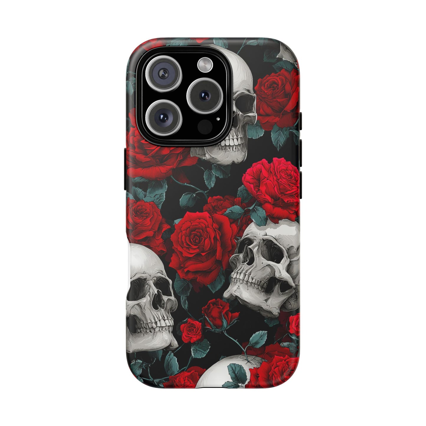 LOW STOCK Skull & Red Roses [TOUGH CASE]