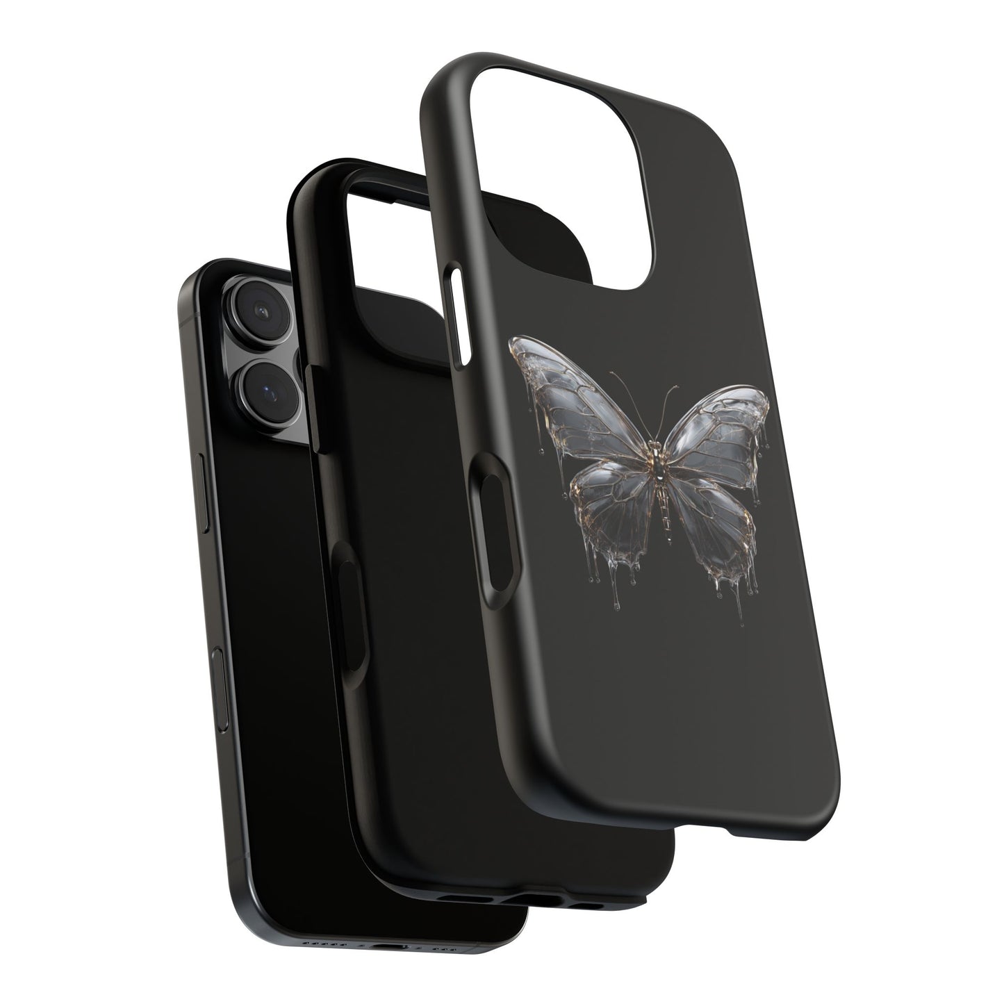 Metallic Butterfly (iPhone X - iPhone 17 Pro Max) [TOUGH CASE]