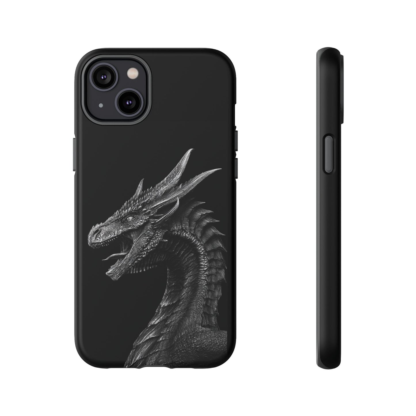 Black & White Dragon (iPhone X - iPhone 17 Pro Max) [TOUGH CASE]