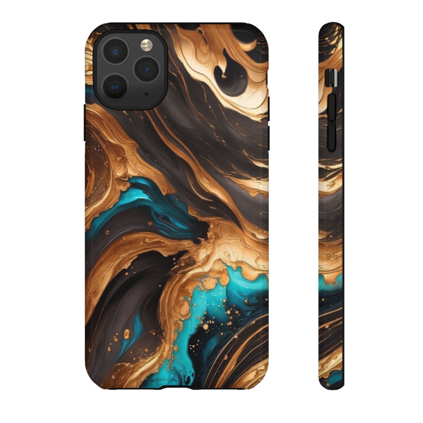 Metallic Swirls (iPhone X - iPhone 17 Pro Max) [TOUGH CASE]