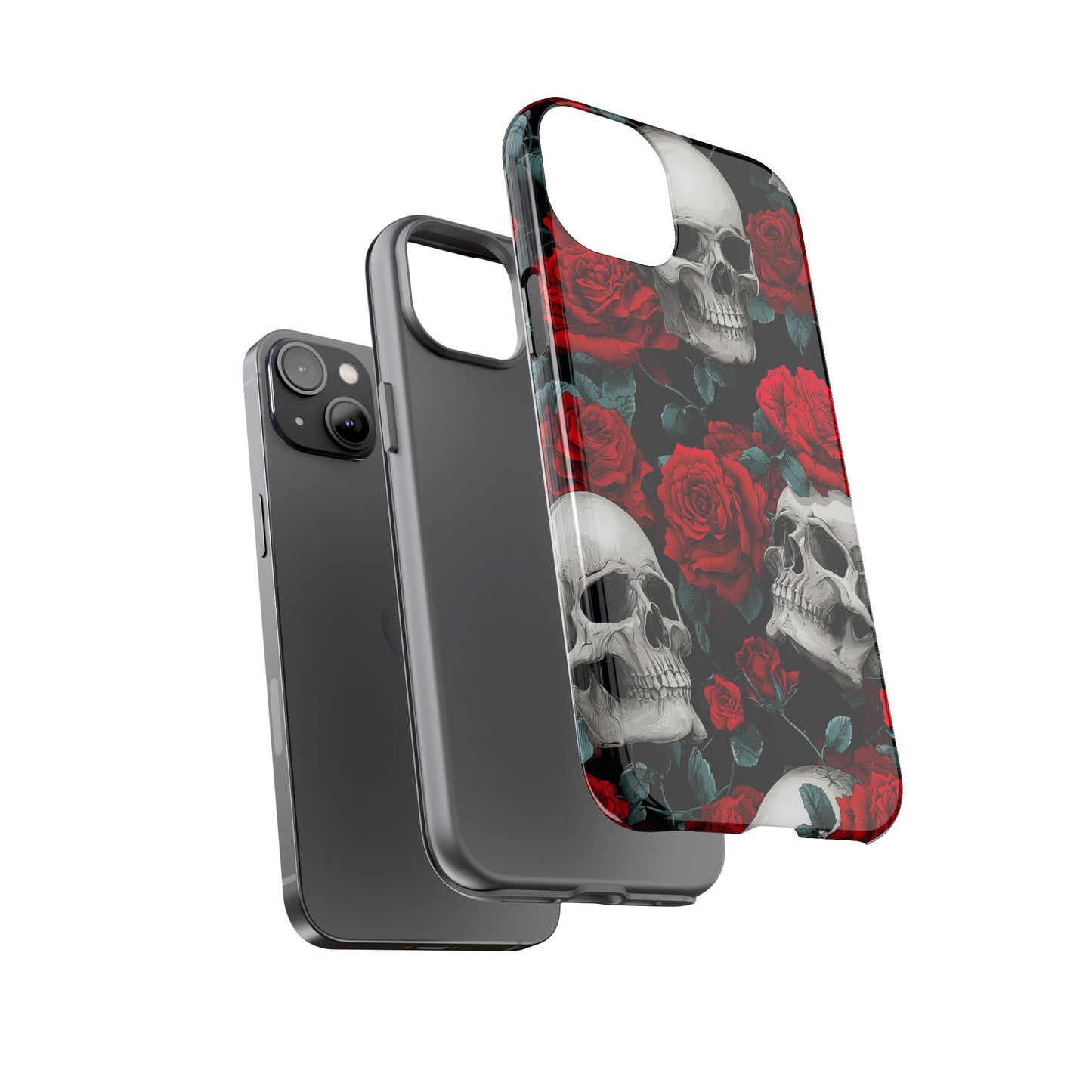 LOW STOCK Skull & Red Roses [TOUGH CASE]