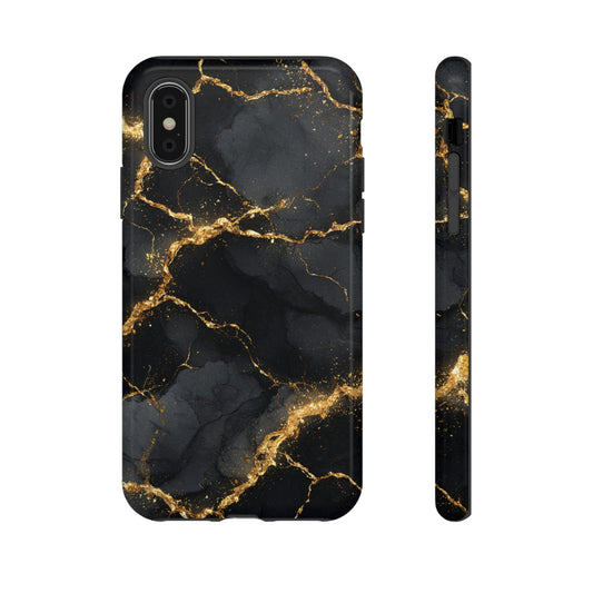 Black & Gold Marble [TOUGH CASE]