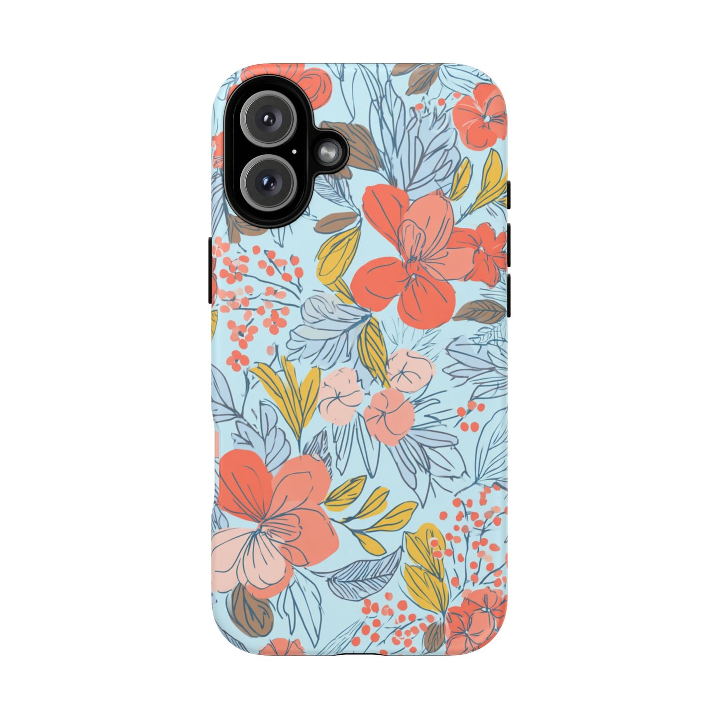 Floral 02 (iPhone X - iPhone 17 Pro Max) [TOUGH CASE]