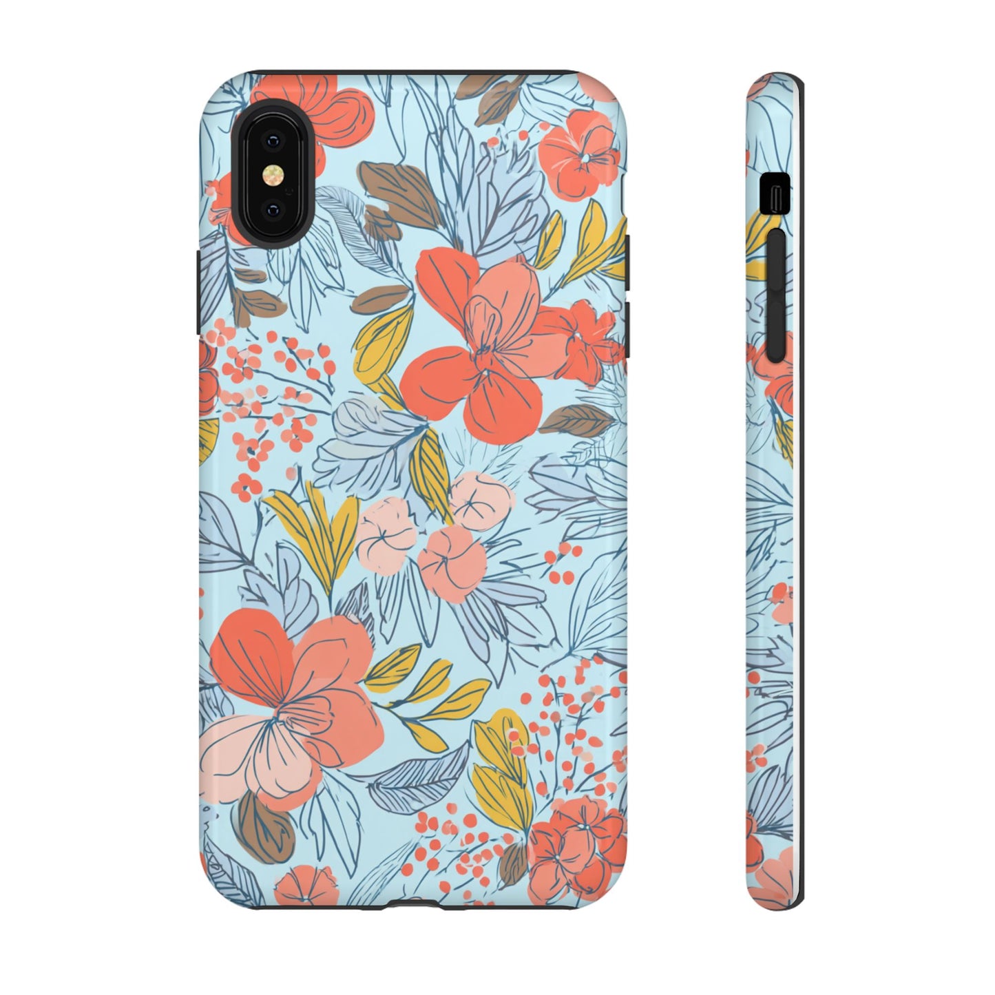 Floral 02 (iPhone X - iPhone 17 Pro Max) [TOUGH CASE]