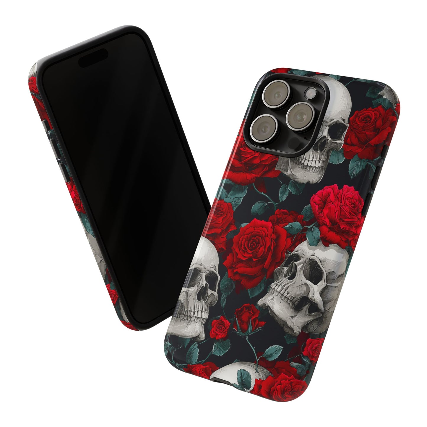 LOW STOCK Skull & Red Roses [TOUGH CASE]