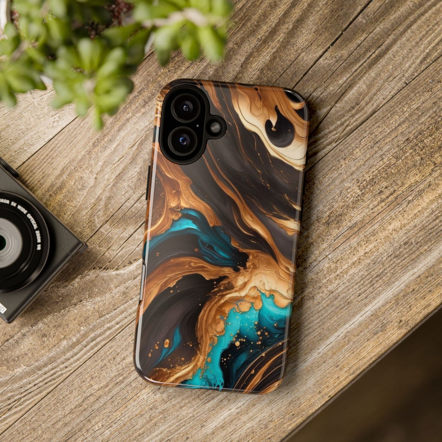 Metallic Swirls (iPhone X - iPhone 17 Pro Max) [TOUGH CASE]