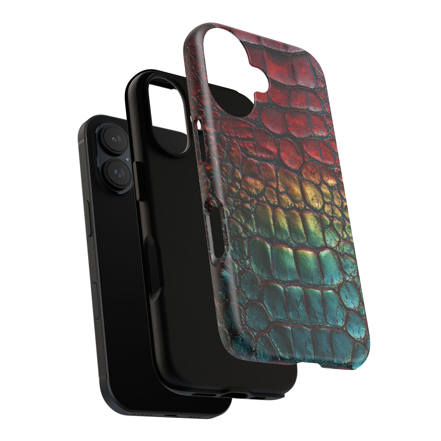 Red, Yellow, Blue Crocodile Skin [TOUGH CASE]