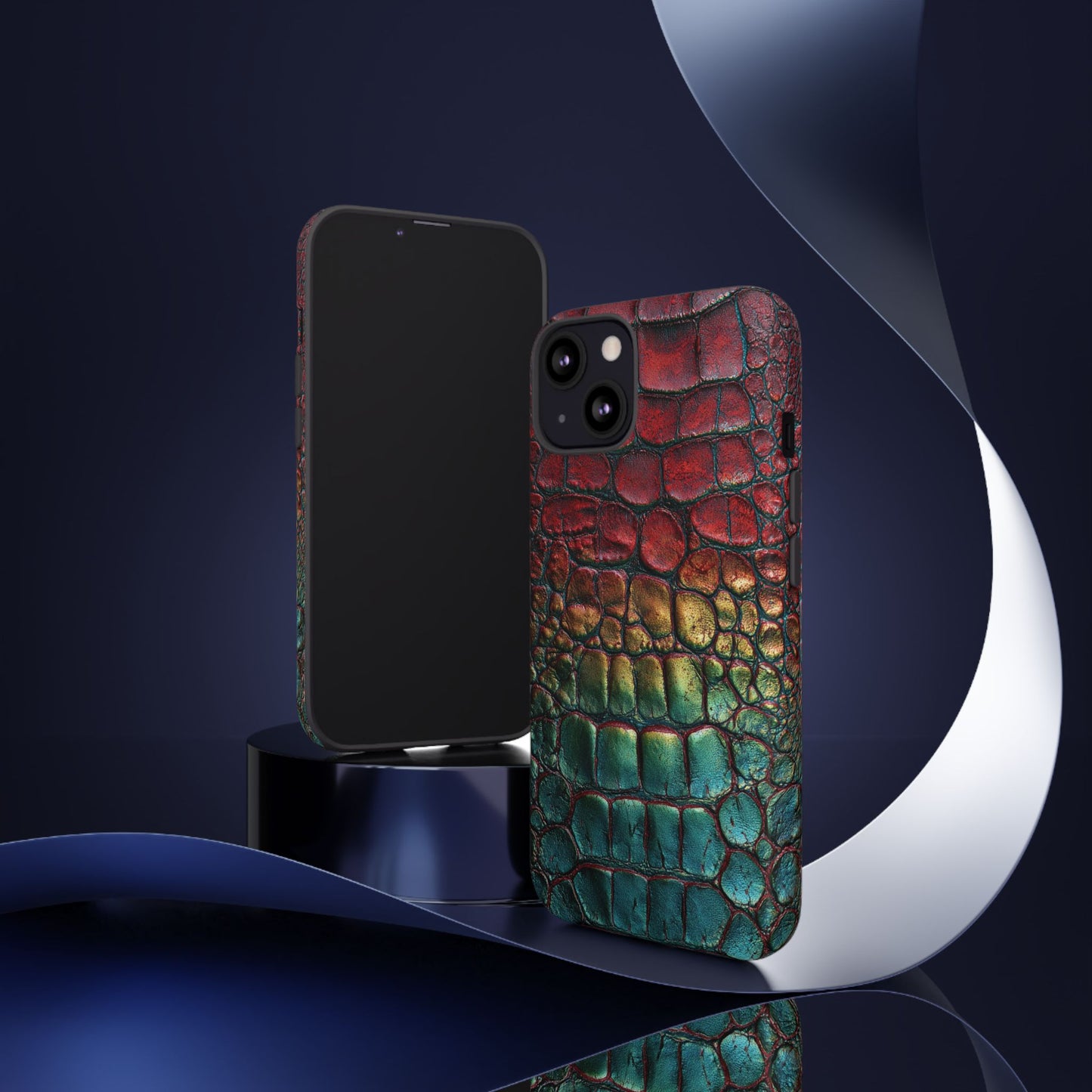 Red, Yellow, Blue Crocodile Skin [TOUGH CASE]