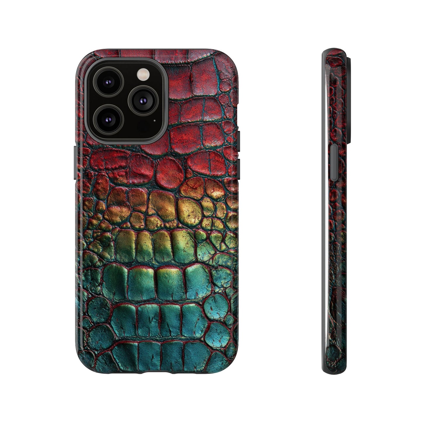 Red, Yellow, Blue Crocodile Skin [TOUGH CASE]