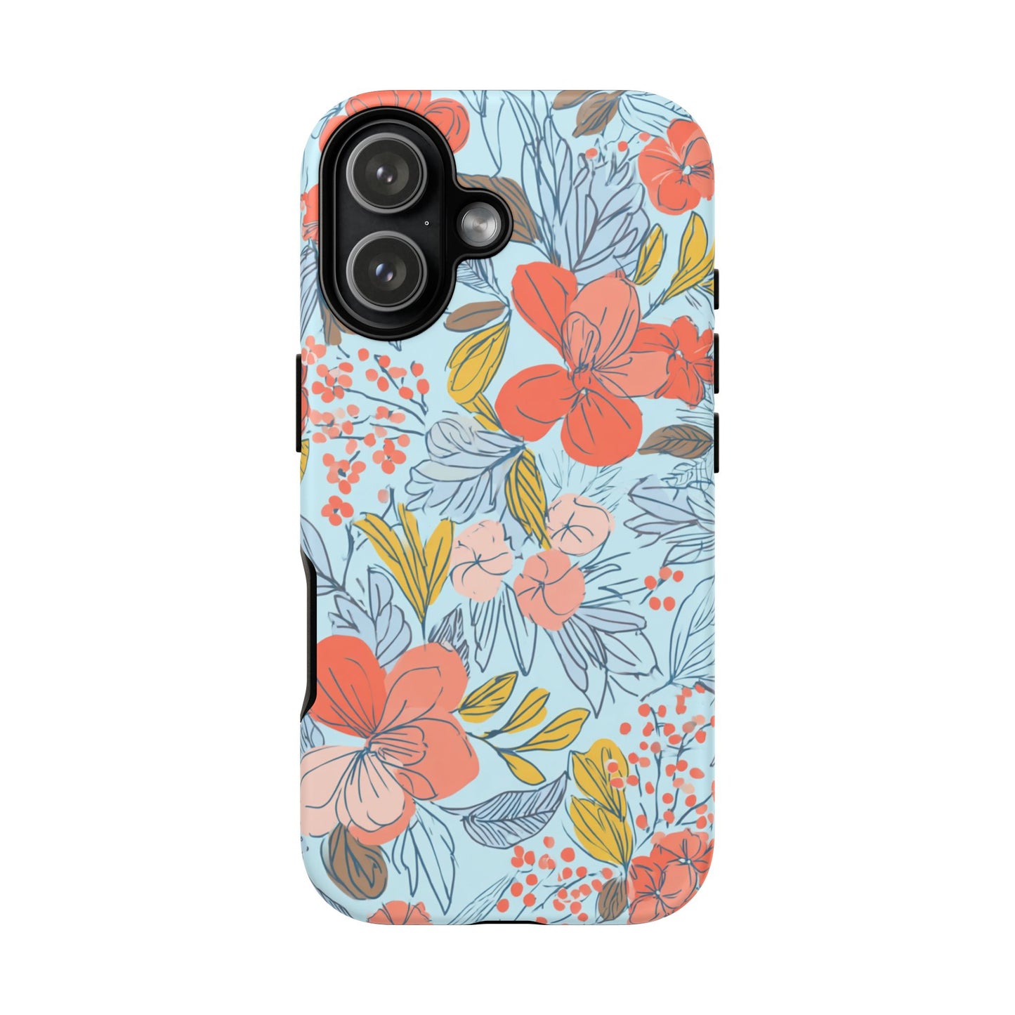 Floral 02 (iPhone X - iPhone 17 Pro Max) [TOUGH CASE]