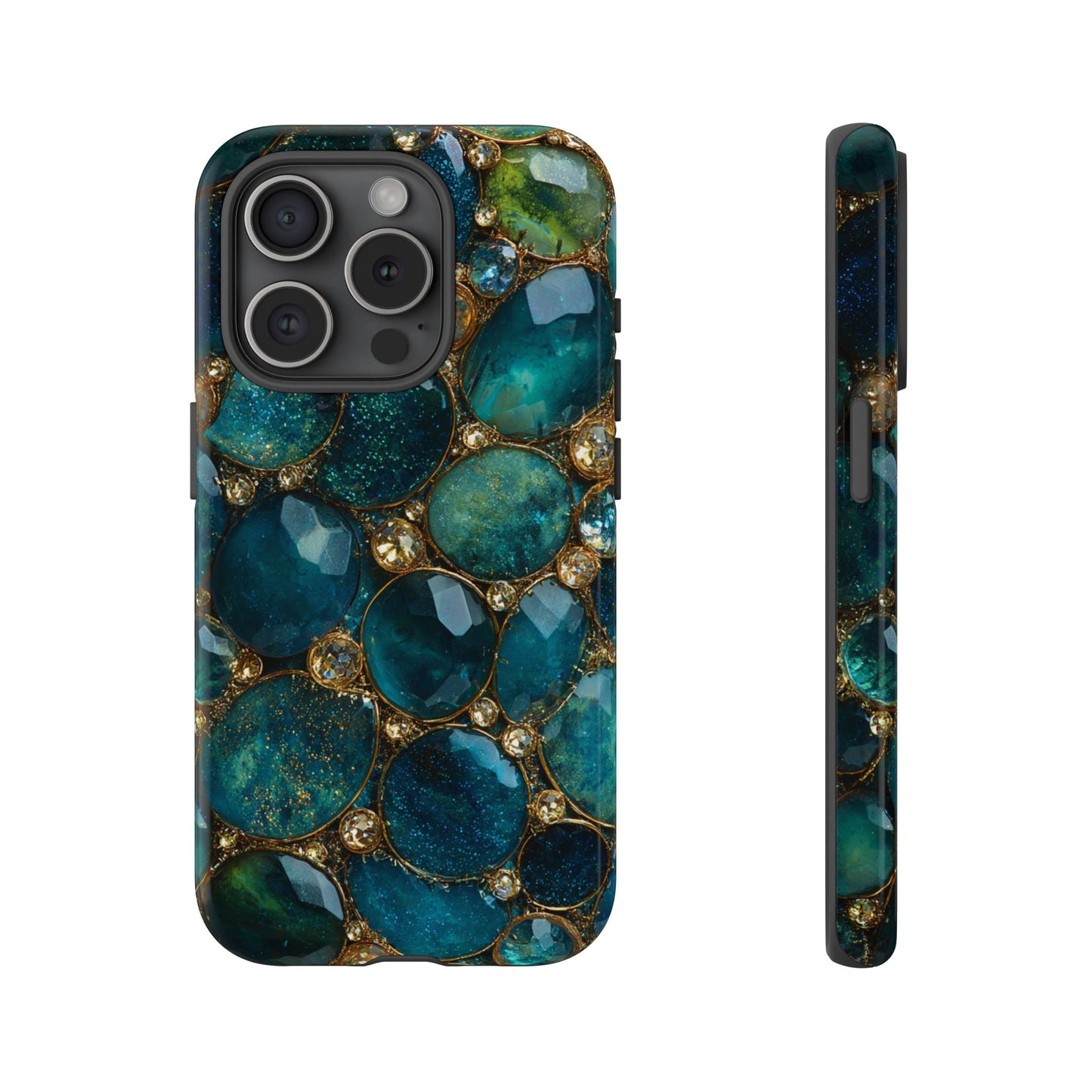 Blue Gemstones (iPhone Pro Max - iPhone X) [Tough Case]