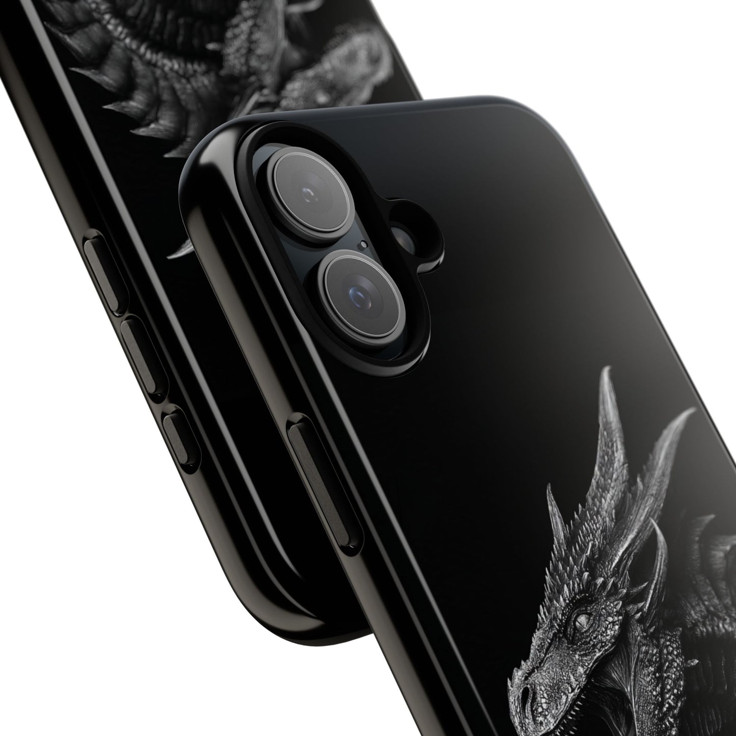 Black & White Dragon (iPhone X - iPhone 17 Pro Max) [TOUGH CASE]