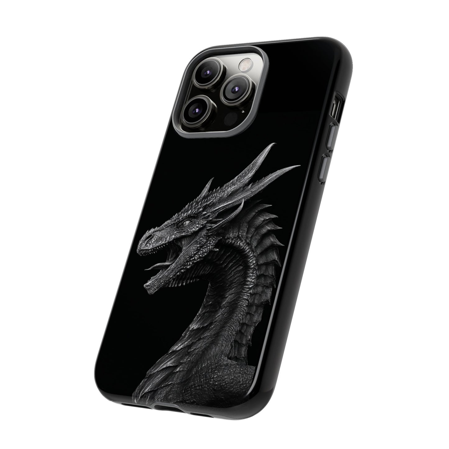Black & White Dragon (iPhone X - iPhone 17 Pro Max) [TOUGH CASE]