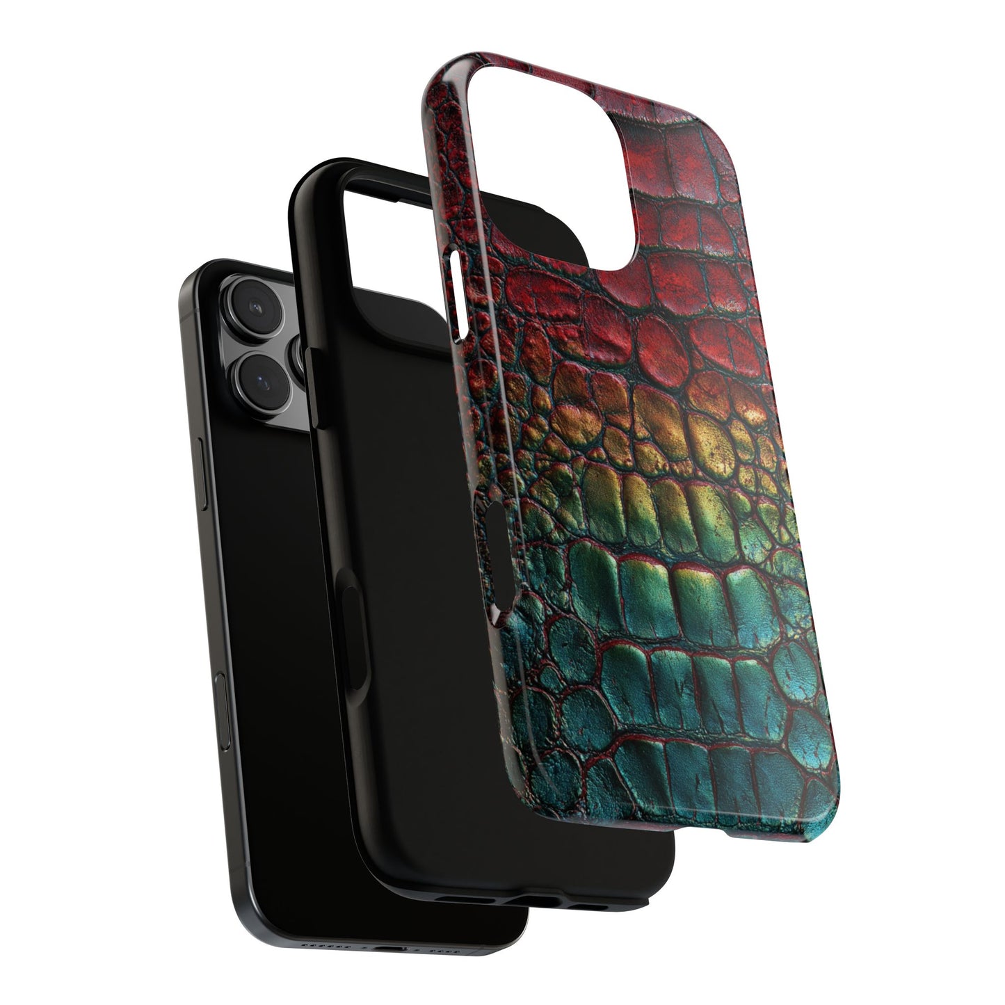 Red, Yellow, Blue Crocodile Skin [TOUGH CASE]