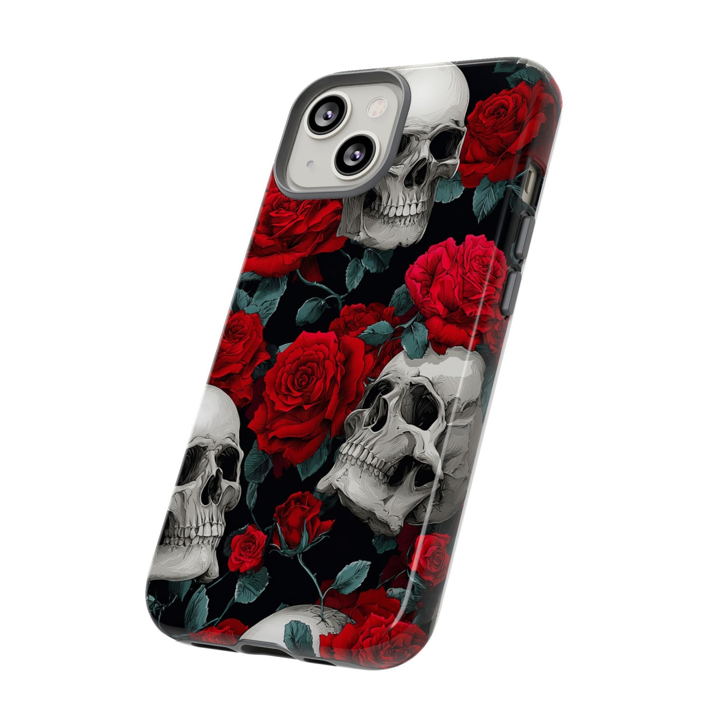 LOW STOCK Skull & Red Roses [TOUGH CASE]