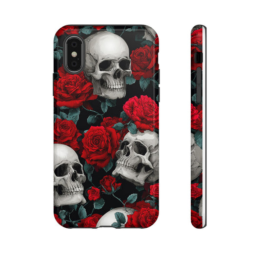 LOW STOCK Skull & Red Roses [TOUGH CASE]