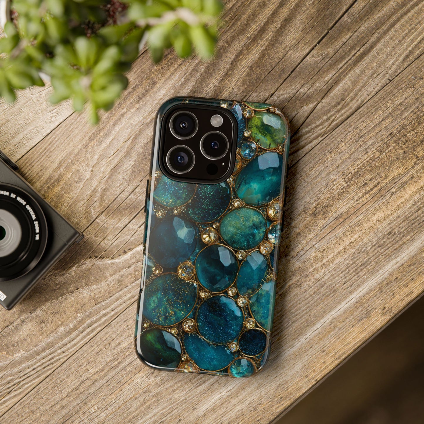 Blue Gemstones (iPhone Pro Max - iPhone X) [Tough Case]