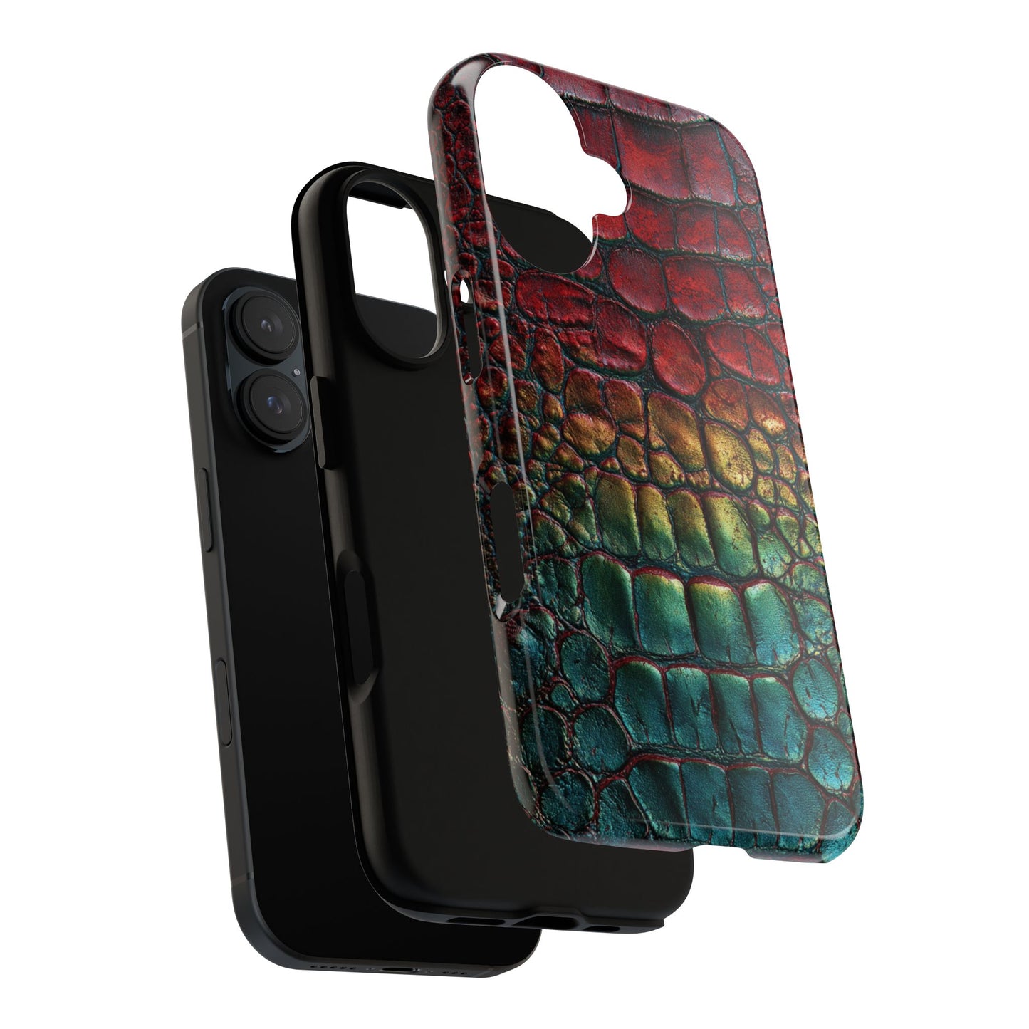 Red, Yellow, Blue Crocodile Skin [TOUGH CASE]