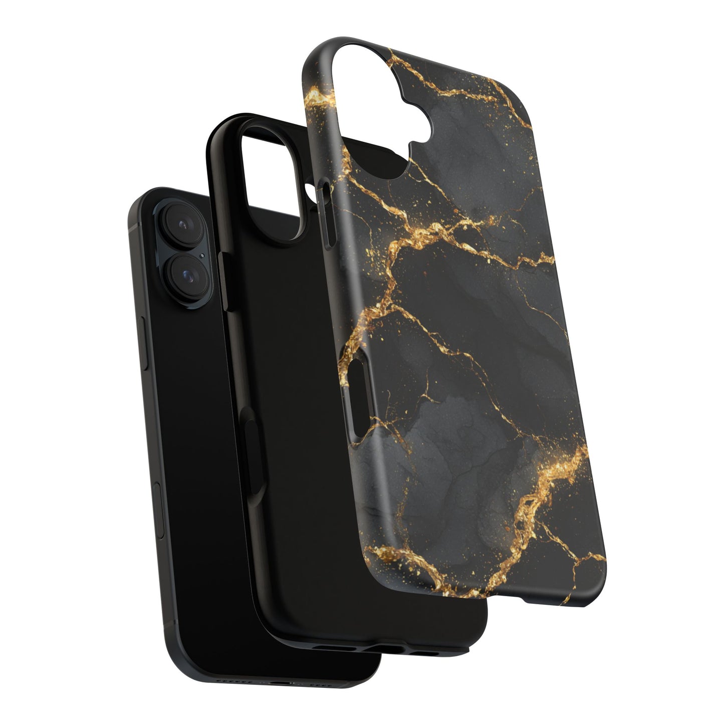 Black & Gold Marble [TOUGH CASE]