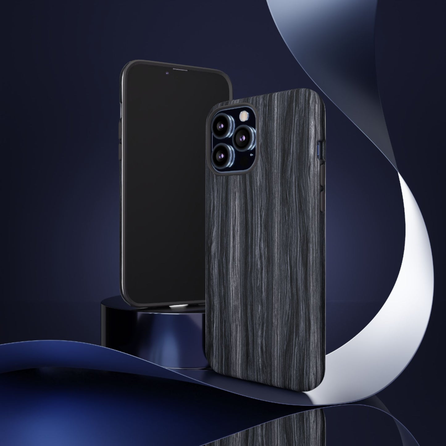 Black Wood (iPhone X - iPhone 17 Pro Max) [TOUGH CASE]