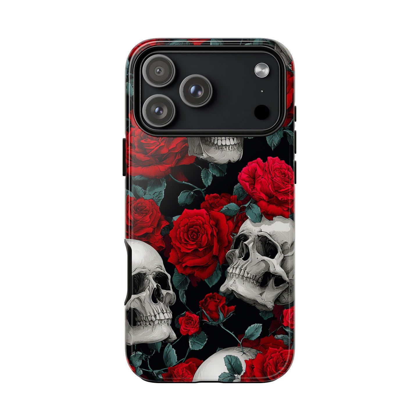 LOW STOCK Skull & Red Roses [TOUGH CASE]