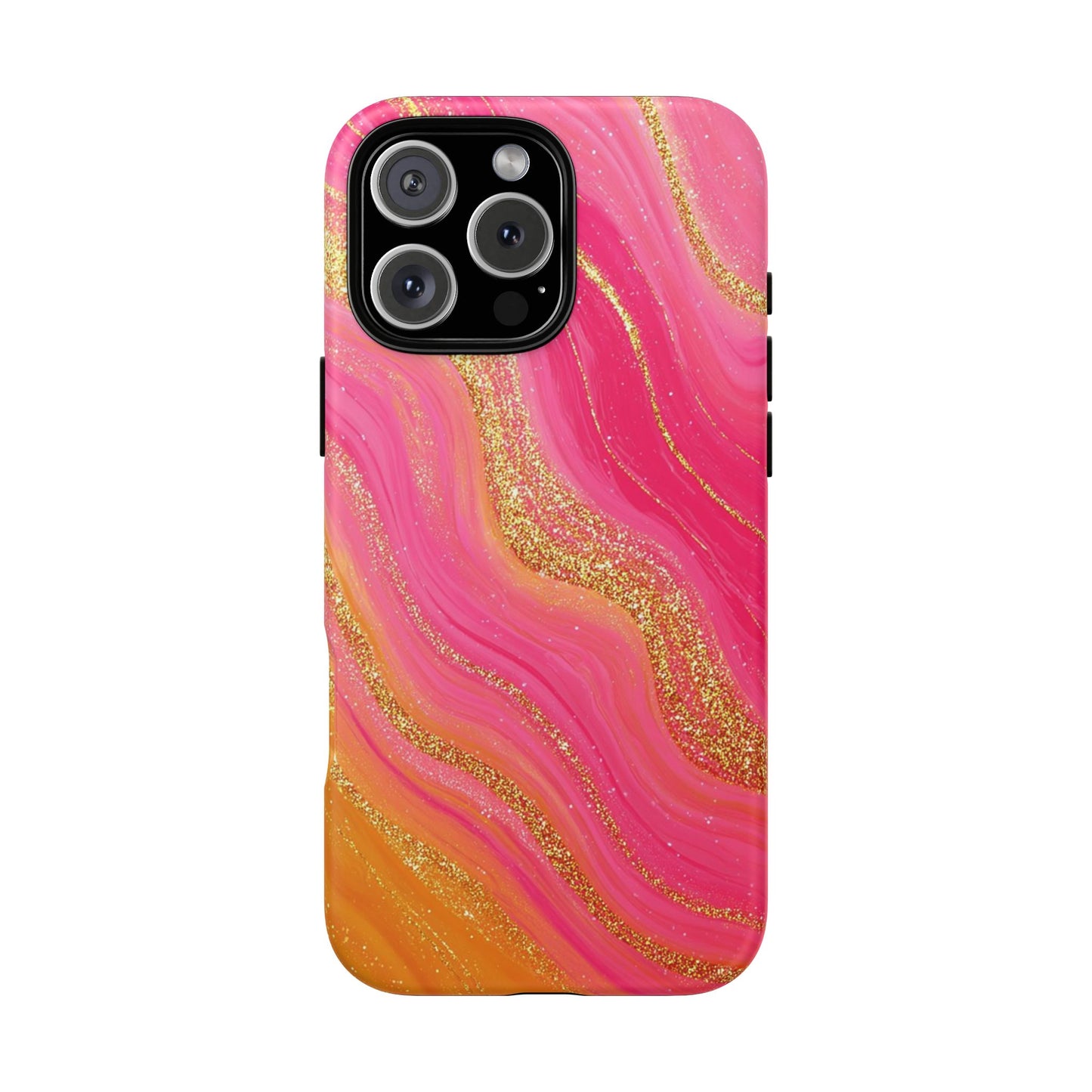 Pink and Glitter Gold Marble [TOUGH CASE]