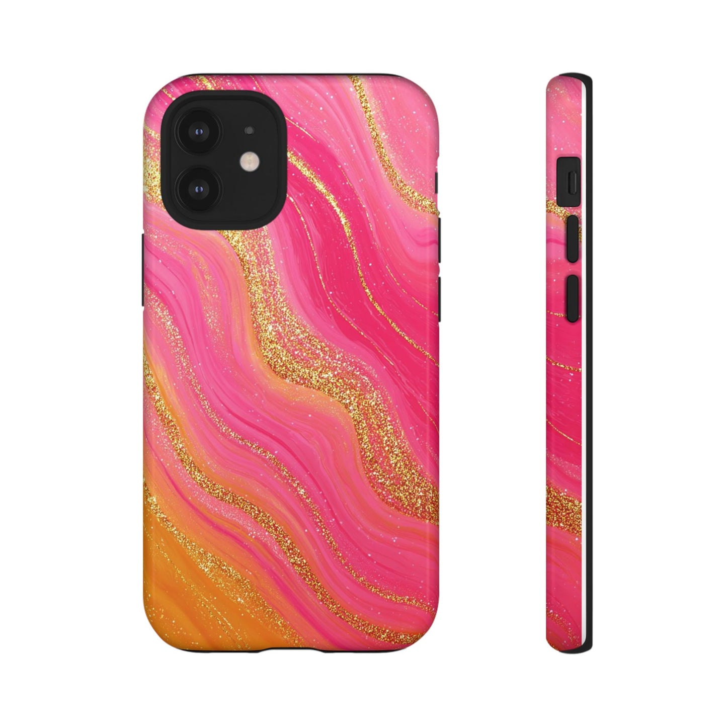 Pink and Glitter Gold Marble [TOUGH CASE]