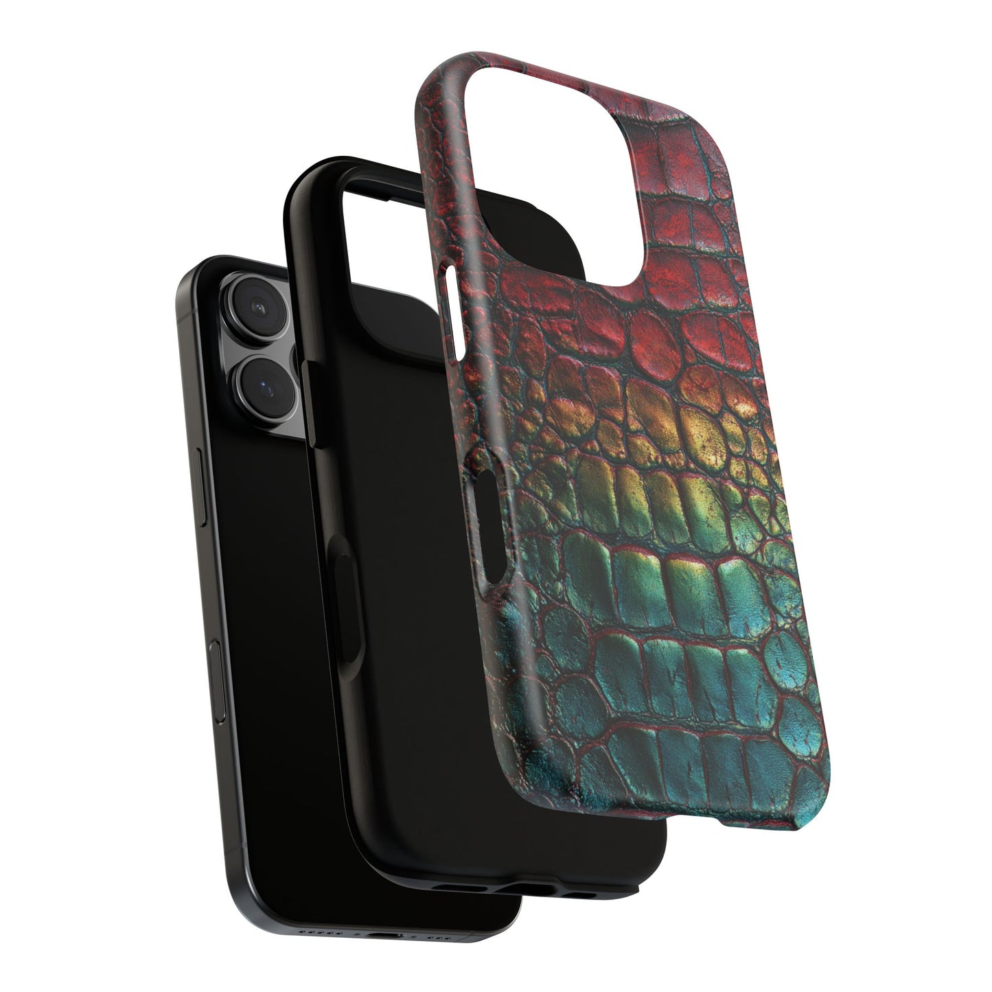 Red, Yellow, Blue Crocodile Skin [TOUGH CASE]