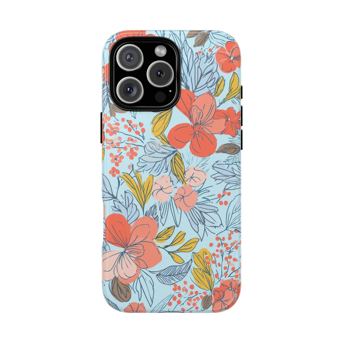 Floral 02 (iPhone X - iPhone 17 Pro Max) [TOUGH CASE]