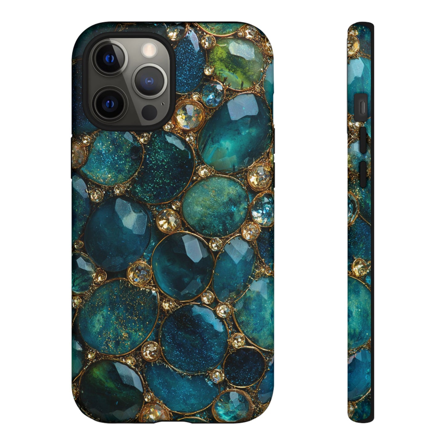Blue Gemstones (iPhone Pro Max - iPhone X) [Tough Case]