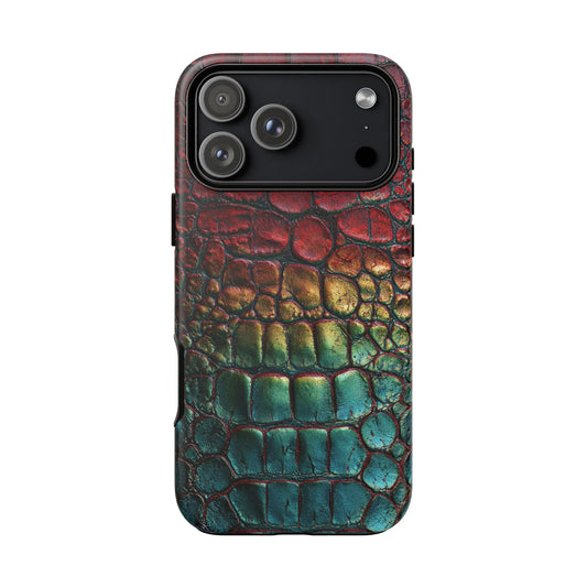 Red, Yellow, Blue Crocodile Skin [TOUGH CASE]
