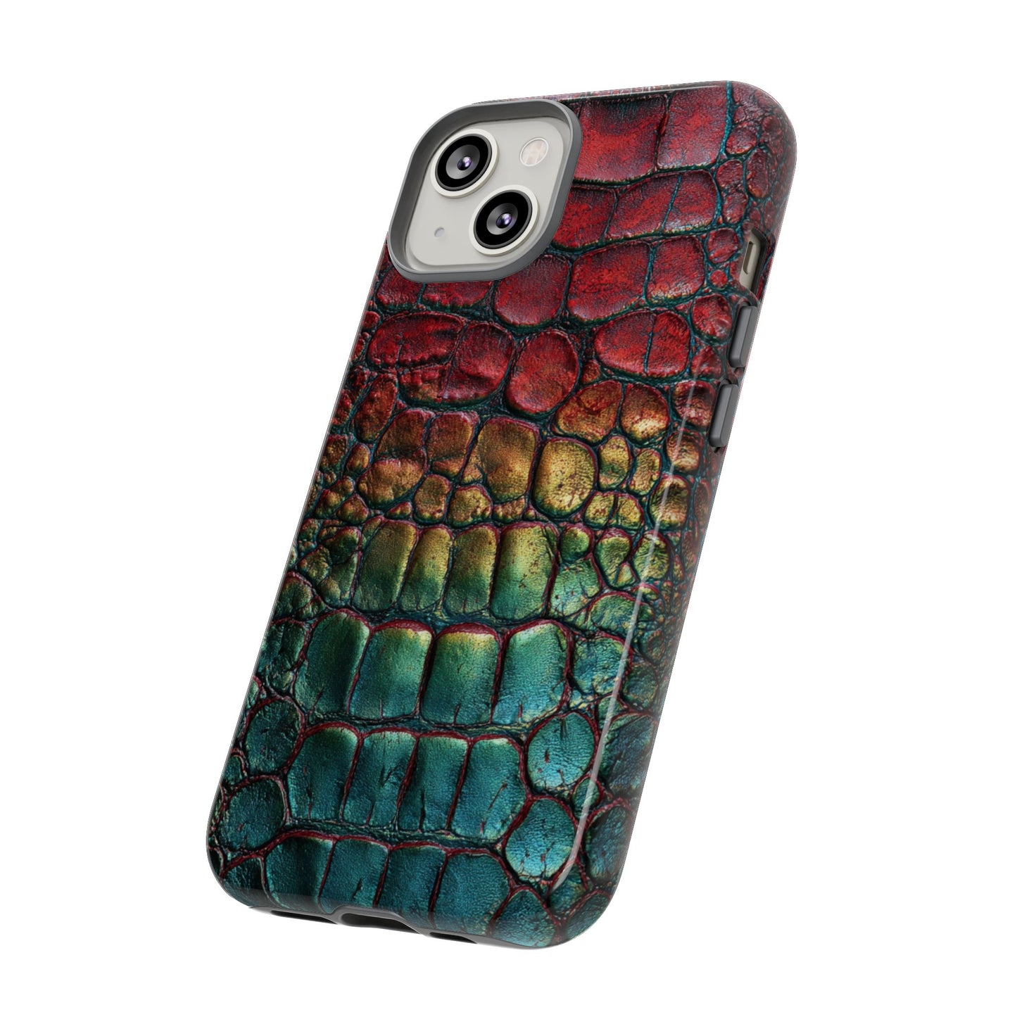 Red, Yellow, Blue Crocodile Skin [TOUGH CASE]