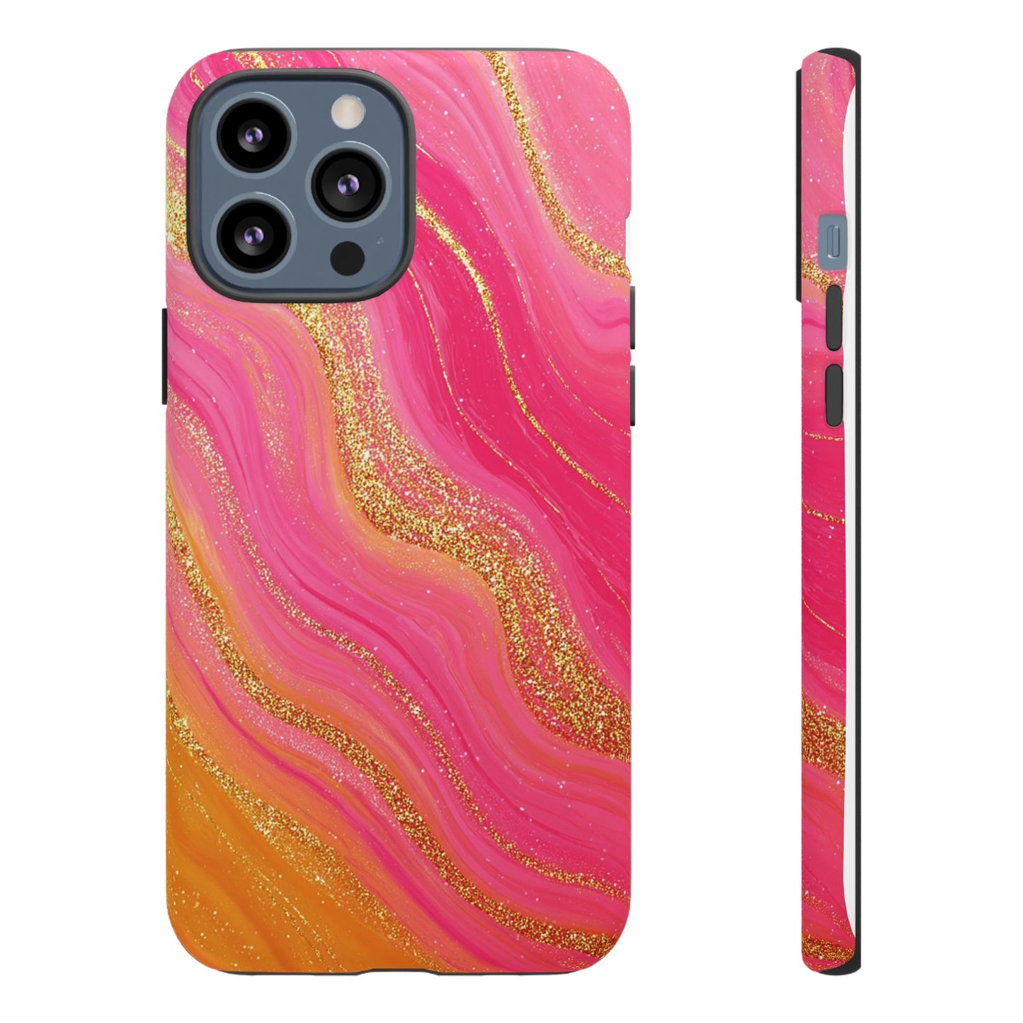 Pink and Glitter Gold Marble [TOUGH CASE]