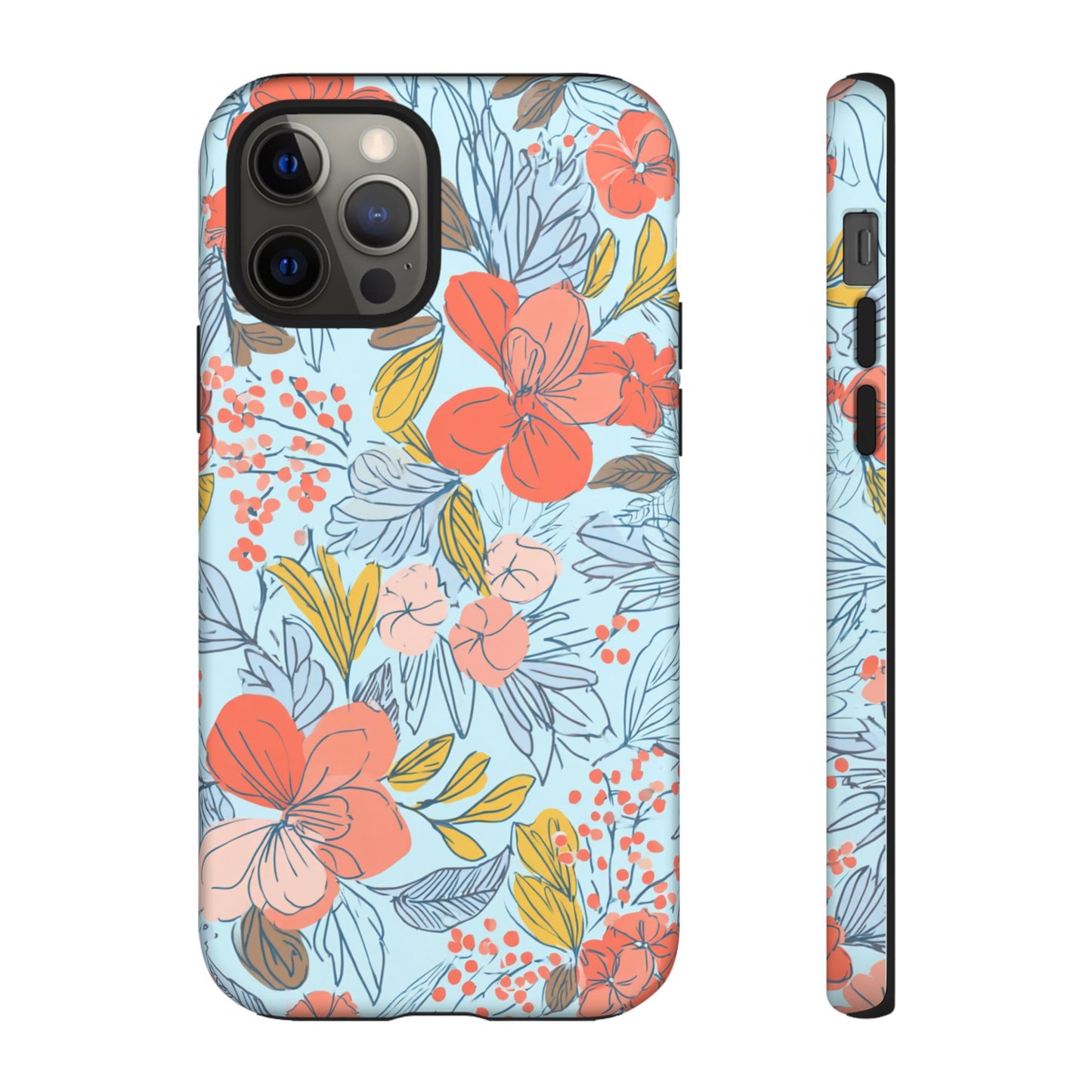 Floral 02 (iPhone X - iPhone 17 Pro Max) [TOUGH CASE]
