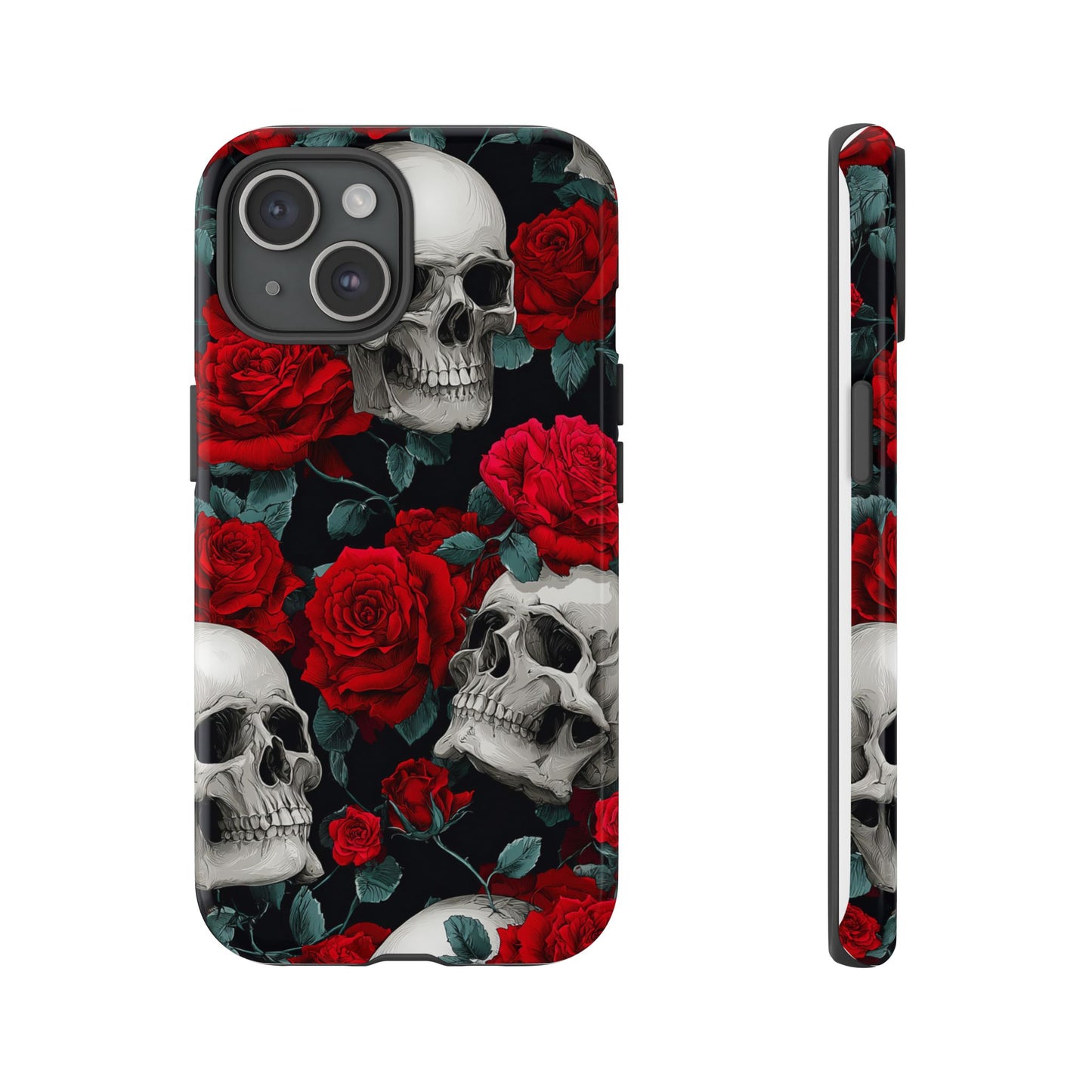 LOW STOCK Skull & Red Roses [TOUGH CASE]