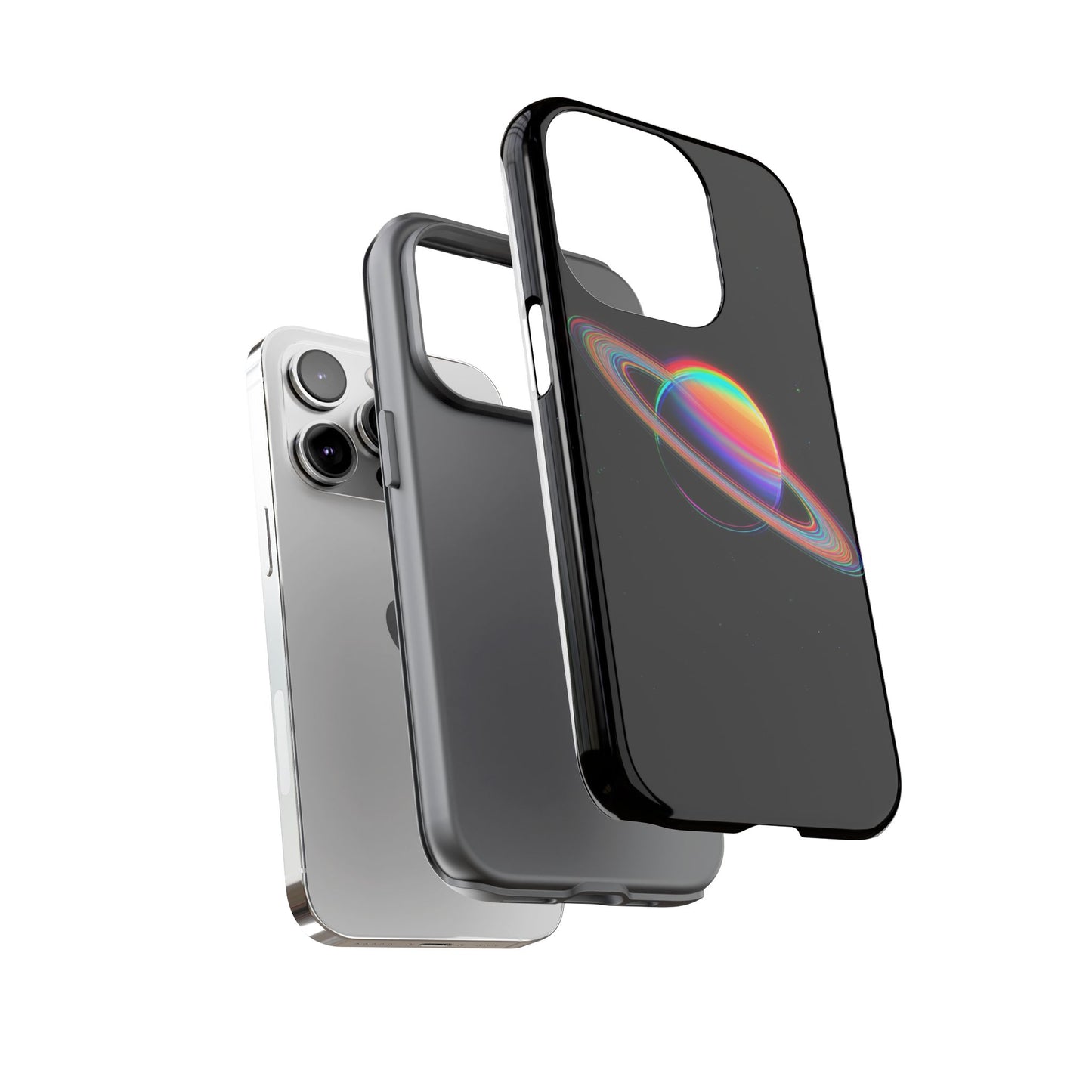 Glitched Saturn – (iPhone X - iPhone 17 Pro Max) [TOUGH CASE]