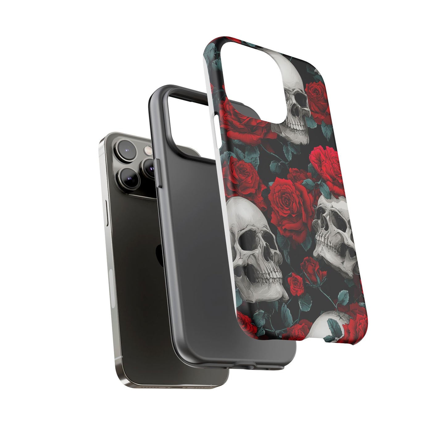 LOW STOCK Skull & Red Roses [TOUGH CASE]