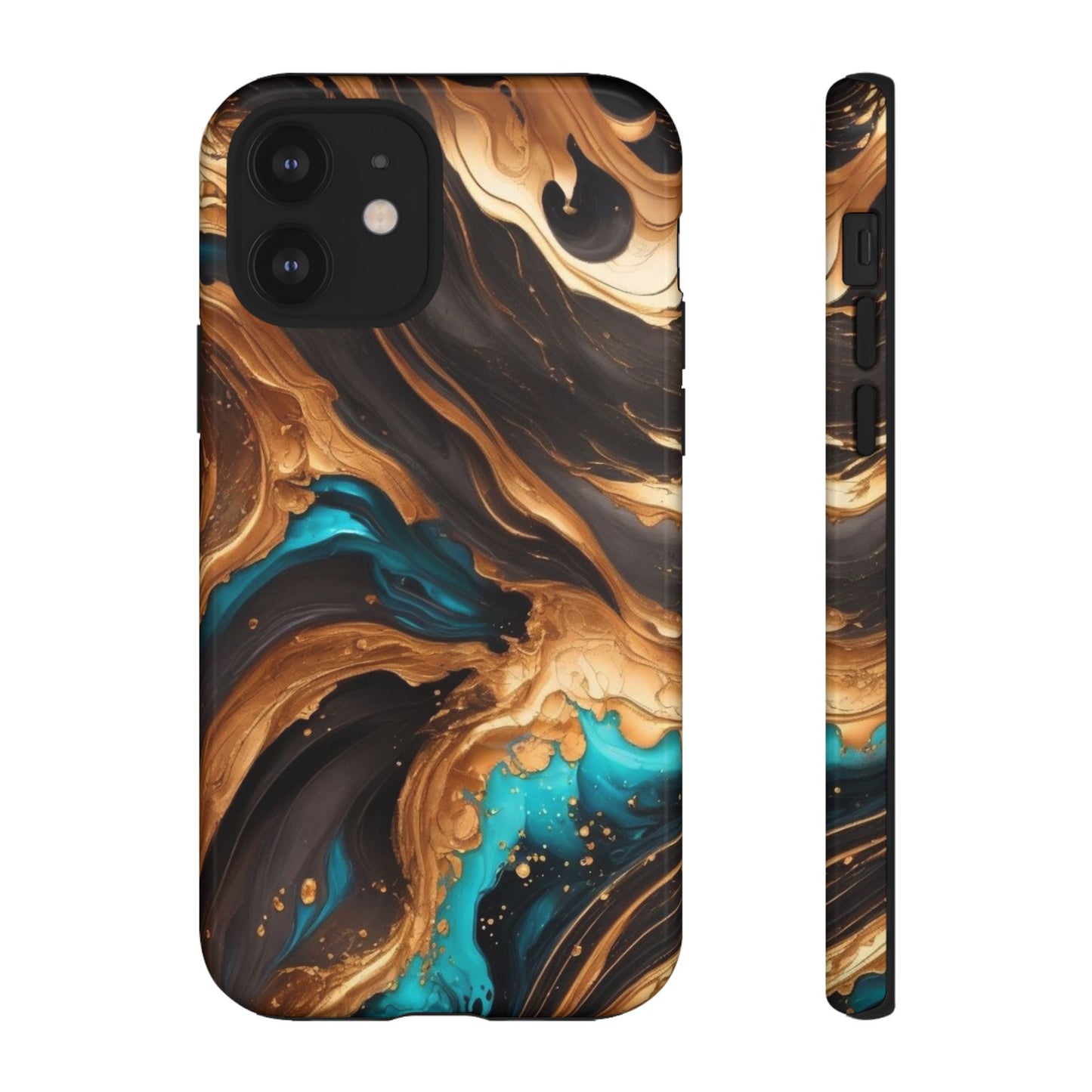 Metallic Swirls (iPhone X - iPhone 17 Pro Max) [TOUGH CASE]