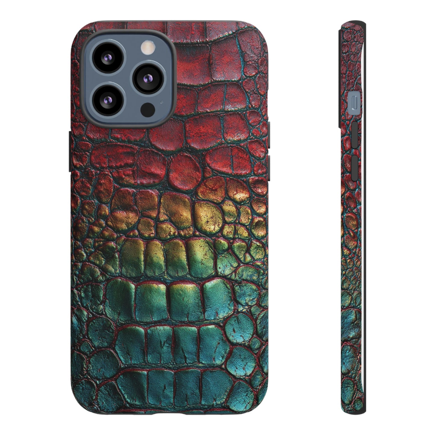 Red, Yellow, Blue Crocodile Skin [TOUGH CASE]