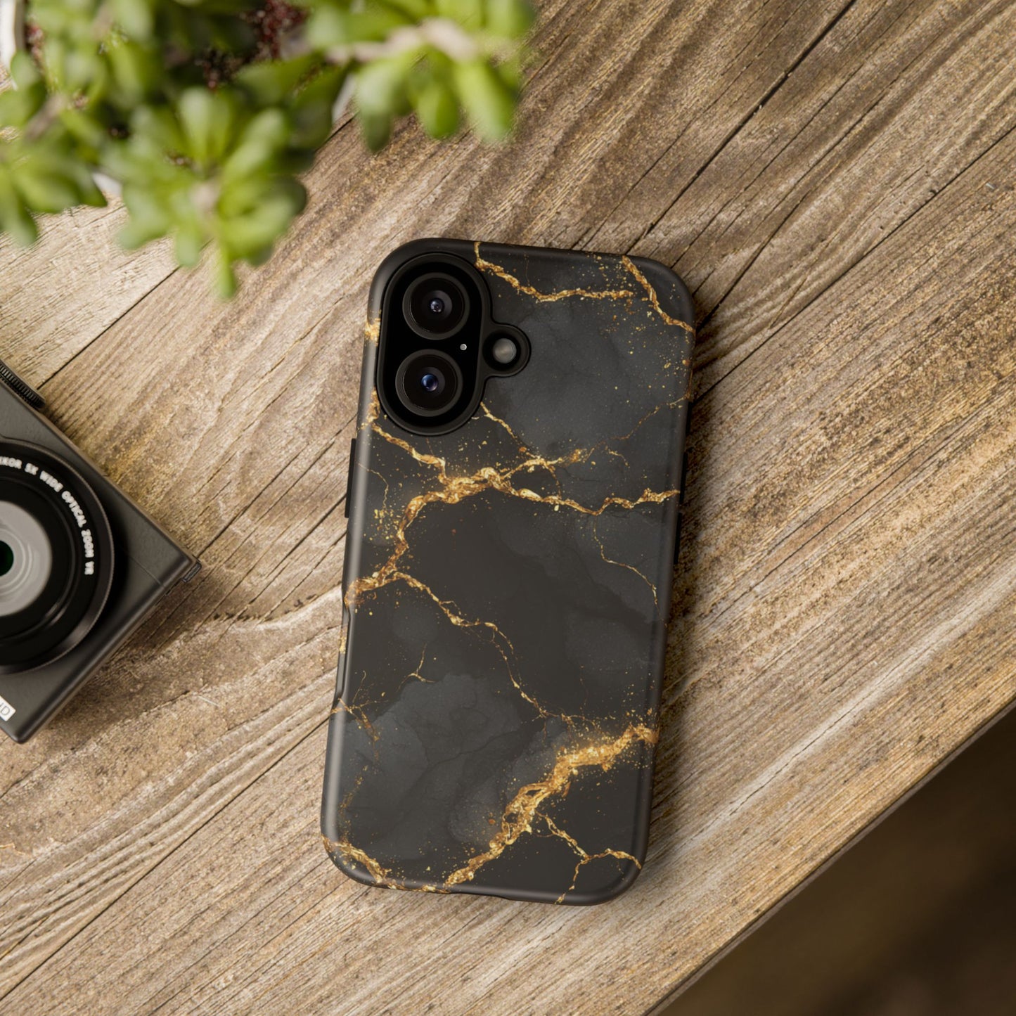 Black & Gold Marble [TOUGH CASE]